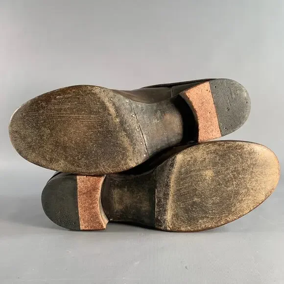 M.A+ Size 10 Brown Leather Buckle Loafers